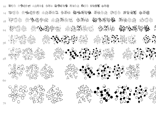FE Confetti font waterfall